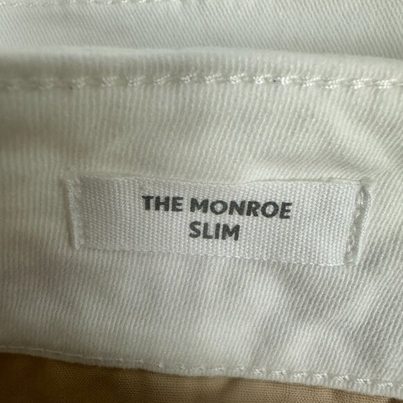 Loft Womens White Monroe Slim Fit Cropped Pants Size 6P Cotton & Spandex - Picture 5 of 6